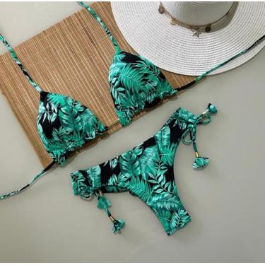 Imagem de Biquini Cortininha com Calcinha Fio Duplo - Nayklê Moda Praia, Preto c