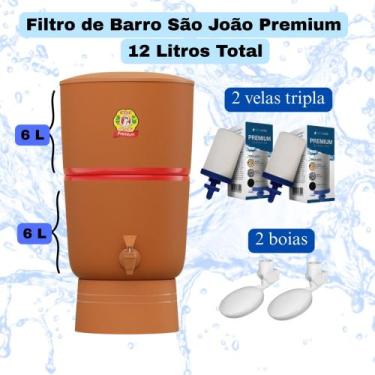 Imagem de Filtro São João Premium 6 litros (6+6) com 2 velas tripla Ação e 2 boi