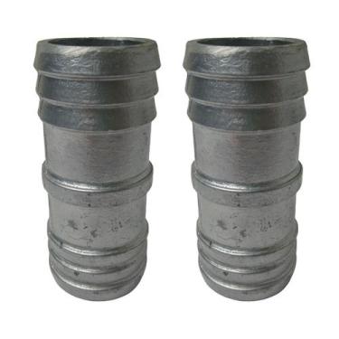 Imagem de Kit 2 Uniões Emenda Reta Alumínio Para Mangueira 1.1/2 Polegada Londri