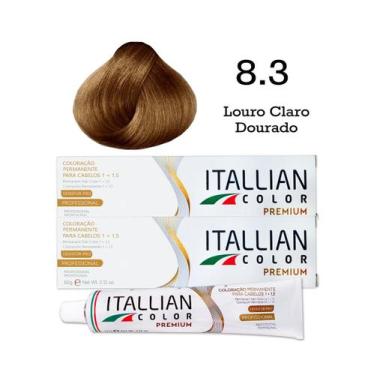 Imagem de 2 Unidades Coloração Itallian Color 8.3 Louro Claro Dourado - Itallian