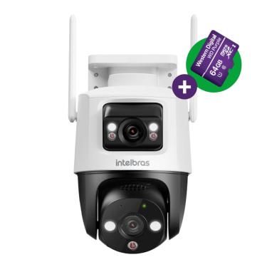 Imagem de Câmera Externa iM9+ com Duas Lentes Visão Noturna e MicroSD 64GB Intelbras