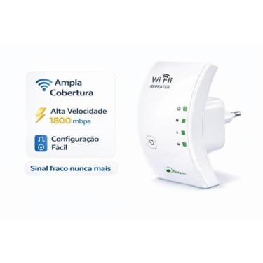 Imagem de Repetidor WiFi 1800Mbps Amplificador de Internet Wireless Conexão Está