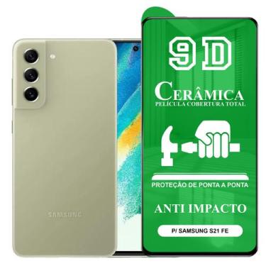 Imagem de Película 9D Cerâmica P/ Samsung S21 FE - Protetora Anti Impacto Queda 
