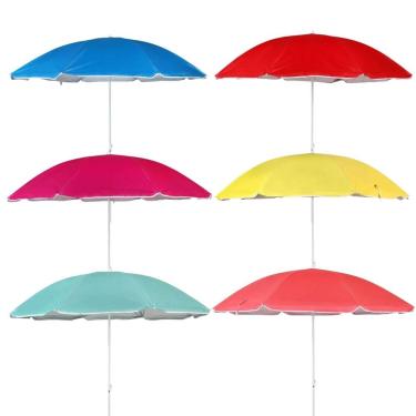 Imagem de Guarda Sol Classic 2 Metros Silver Coating Liso Alta Proteção UV Liso Haste Resistente Bel