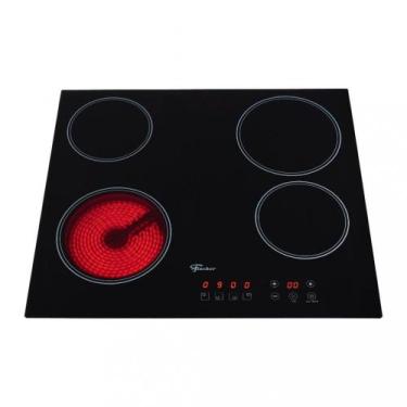 Imagem de Cooktop Elétrico 4 Bocas Fischer Mesa Vitrocerâmica Touch, Preto, 220V