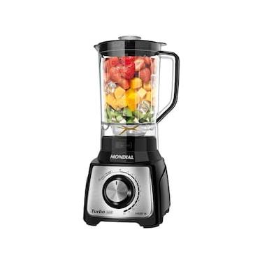 Imagem de Liquidificador Mondial Turbo Inox L-1400 12 Velocidades 1400W 3L Preto