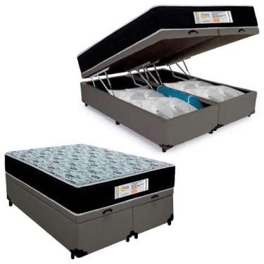 Imagem de Cama Box Baú Casal Sonnolux 138x188x69cm com Colchão Molas Ensacadas C