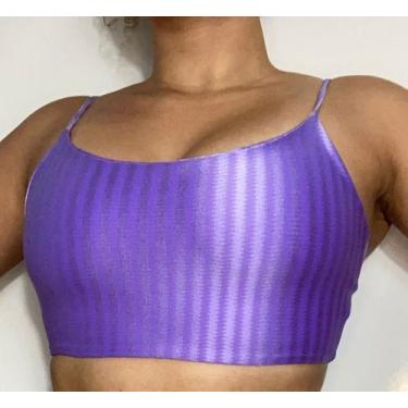 Imagem de Top Fitness Duplo Alça Fina Com Bojo Poliamida 3D - Landim Store Moda,