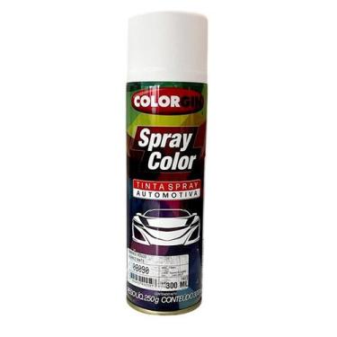 Imagem de Tinta automotiva spray colorgin cor branco fosco - 300 ml