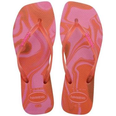 Imagem de Chinelo Havaianas Square Jelly Fc - Feminino - Rosa - 3536, Rosa, 35/3