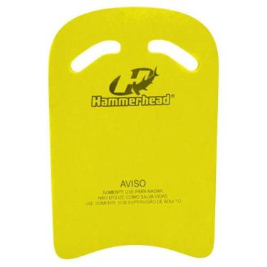 Imagem de Prancha De Natação Com Orificio Eva 40x27cm Treino Hammerhead, Amarelo
