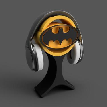 Imagem de Suporte Fone Ouvido Mesa Headset Gamer BATMAN com e sem fio pc Univers