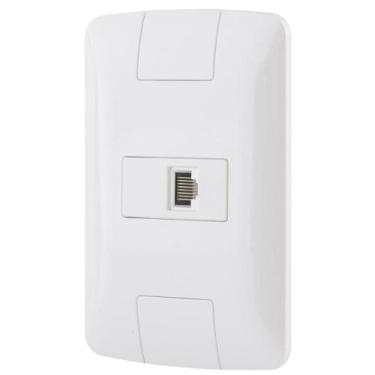 Imagem de Conjunto 4x2 com 1 Tomada RJ45 cat. 6 Branco Aria Tramontina