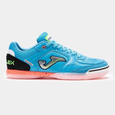 Imagem de Chuteira de Futsal Joma Top Flex - Turquesa e Laranja Cor:;Tamanho:37;Gênero:Masculino-...