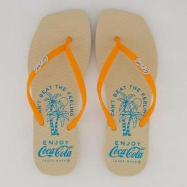 Imagem de Chinelo Coca Cola Feeling Square Feminino Laranja-Feminino