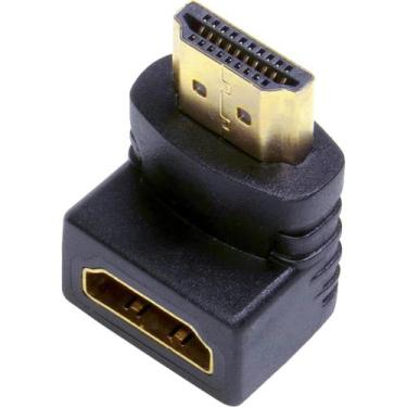 Imagem de Adaptador HDMI Macho X HDMI Fêmea 90 ADAP0045 Gold Storm
