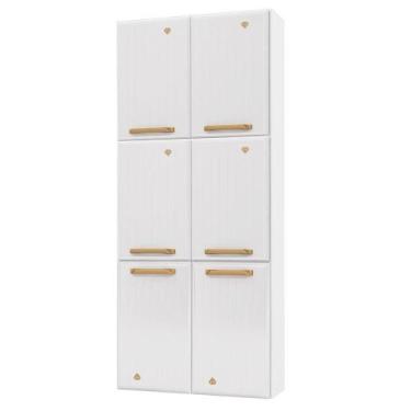 Imagem de Paneleiro Duplo De Aço 6 Portas Telasul Diamante Branco - THELA