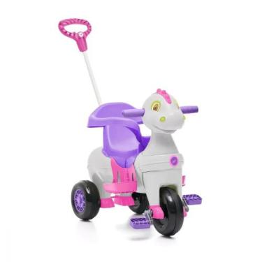 Imagem de Triciclo Infantil Dino Didino Rosa Carrinho de Passeio - Calesita 1022