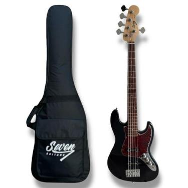 Imagem de Contrabaixo Jazz Bass Seven 5 Cordas Sjb 57 BK Preto Com Bag - Seven G