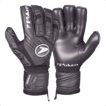 Imagem de Luva de goleiro Eclipse Poker profissional, Preto, 11