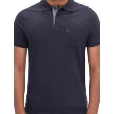 Imagem de Camiseta Polo Com Bolso Ogochi 70000, Azul, Marinho, G1