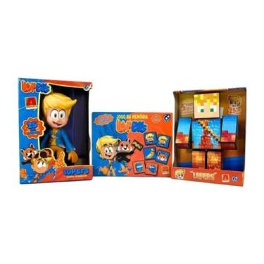 Imagem de Kit Boneco Lopers 25cm + Boneco Vinil + Jogo Da Memória - Algazarra Br