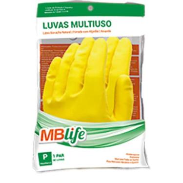 Imagem de Luva de Látex Amarela para Limpeza (MBlife) - Par - MB life