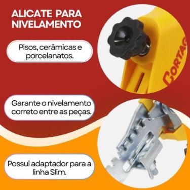 Imagem de Alicate Nivelador de Piso Cortag Nivelamento Azulejo Cerâmica Profissi