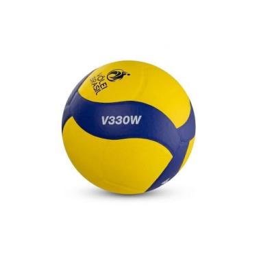 Imagem de Bola de Voleibol Mikasa V330W - Amarelo e Azul, Azul, Amarelo, único