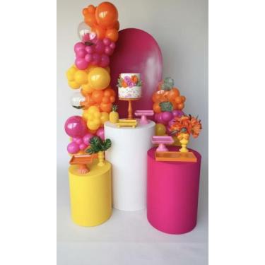 Imagem de Trio Mesas Cilindro e Painel Romano Festa - Congratulations Store