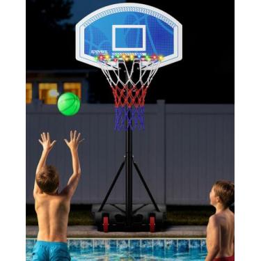 Imagem de Aro de Basquete SPOYNAL Ajustável 1,152,13 m com Luz LED