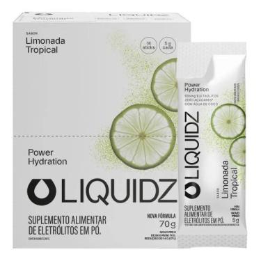 Imagem de Liquidz Eletrólitos Zero Açúcar Limonada Tropical 14 Sachês - Congratu