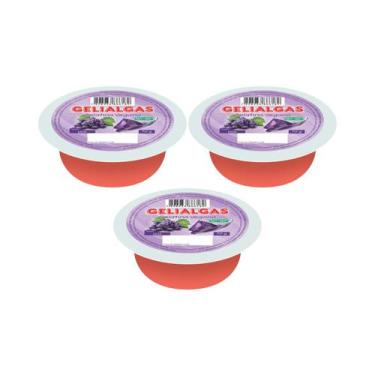 Imagem de Kit 3 Un Gelatinas De Uva Vegana Gelialgas C/ 70 GR