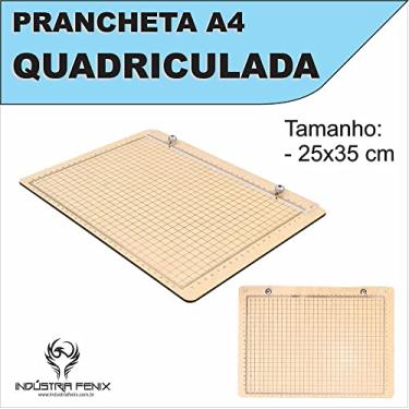 Imagem de Prancheta Portátil Quadriculada Desenho Técnico Madeira Nat A4 - Fenix