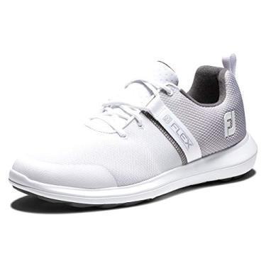 Imagem de FootJoy Tênis de golfe masculino Fj Flex estilo temporada anterior, Branco, 7.5 Wide