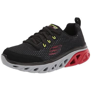 Imagem de Skechers Tênis infantil unissex Glide-Step Sport-Wave Heat, Preto/vermelho, 13.5 Little Kid