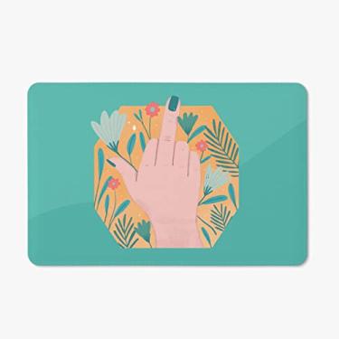 Imagem de Tapete Porta Banheiro Quarto 60x40cm - Dedo do Meio