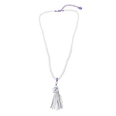 Imagem de Colar com franjas de pérola fantasma, One Size, Metal Vidro Metal Vidro Poliuretano, Sem pedras preciosas