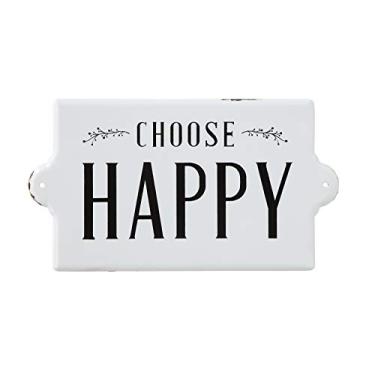 Imagem de Creative Co-Op Placa de parede sentimental de metal envelhecido, "Choose Happy"
