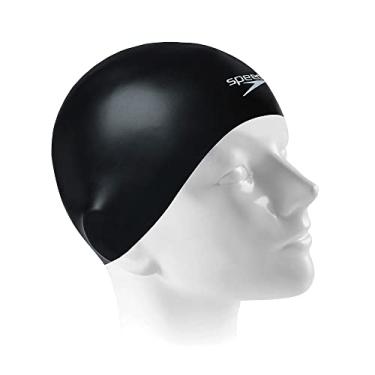 Imagem de Touca de Natação, Speedo, Ladies Cap, Silicone Moldado com Maior Espaço Interno para Cabelos Volumosos, Tamanho Único - Preto