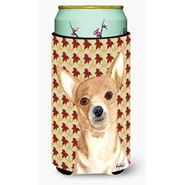 Imagem de Caroline's Treasures RDR3015TBC Chihuahua Fall Leaves Tall Boy Beverage Isolador isolante para bebidas, para meninos altos, multicolorido