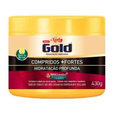 Imagem de Máscara De Hidratação Profunda Niely Gold Compridos + Fortes 430G