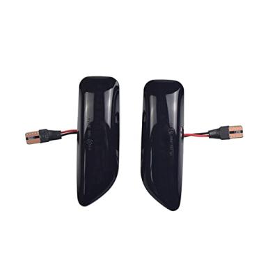Imagem de 2 peças Âmbar LED Marcador lateral Pisca-pisca Luz para Volvo XC90 S80 XC70 V70 S60 2001-2009 (preto)