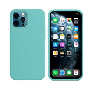 Imagem de Capinha Capa Case Colorida Compatível Com iPhone 14 PRO MAX Vermelha ,Preta, Laranja, Amarela, Azul, Rosa, Pink, Branca, Lilás, Marrom, Verde, Roxo, Bordô Case Slim Flexível Aveludada Com 3 Camadas De Proteção LINHA PREMIUM ONYK (Azul Claro)