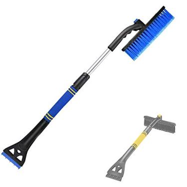 Imagem de Yajun Raspador de gelo carro remoção de neve inverno extensível material pvc limpador de escova de gelo para carro carro caminhão pára-brisa, azul