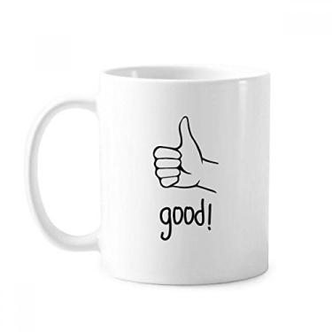 Imagem de Caneca de gesto personalizada preta de cerâmica cerâmica para café xícara de porcelana