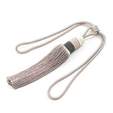 Imagem de Suportes de cortina Bola pendurada com borla Bola pendurada com cortina de vento minimalista, acessórios para gravatas, T7,4 pcs