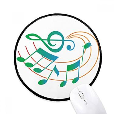 Imagem de Tapete de mouse com estampa verde e laranja, para computador