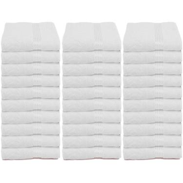 Imagem de Kit 30 toalhas de banho Salão Hotel Hospital 100% Algodão Branca Dolher