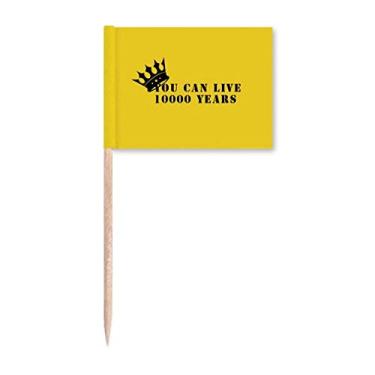 Imagem de Ten Thousand Years Life Art Deco Presente Fashion Palito Bandeira Marcador Decoração de Festa